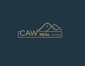 CAW Real Estate and Consultants Logo Design Vectors images. Luxury Real Estate Logo Design