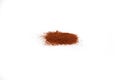 Cayenne chilli powder on white background