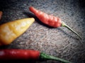 Cayenne peppers and red chili pepper Royalty Free Stock Photo