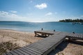 Cayman Kai Beach jetty Royalty Free Stock Photo