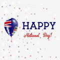 Cayman National Day patriotic poster. Royalty Free Stock Photo