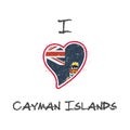 Caymanian flag patriotic t-shirt design. Royalty Free Stock Photo