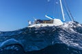 CAYO LARGO, CUBA - MARCH 27, 2012: catamaran yacht as seen from