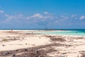 CAYO LARGO, CUBA - MAY 10, 2017: Sandy beach Playa Paradise. Copy space for text. Royalty Free Stock Photo