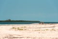 CAYO LARGO, CUBA - MAY 10, 2017: Sandy beach Playa Paradise. Copy space for text. Royalty Free Stock Photo