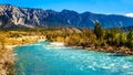 Cayoosh Creek just before it runs into the Fraser River in BC, Canada Royalty Free Stock Photo