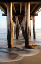 Cayucos pier vertical in town of Cayucos, central California, USA Royalty Free Stock Photo