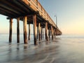 Cayucos pier in small beach town of Cayucos, central California, USA Royalty Free Stock Photo