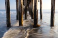 Cayucos pier with waves, town of Cayucos, central California, USA Royalty Free Stock Photo