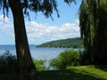 Cayuga Lake view from Stewart Park in Ithaca Royalty Free Stock Photo