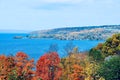 Cayuga Lake Scenery in Autumn Color