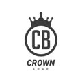 CB C B Letter Logo Design with Circular Crown