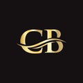 CB logo design. Initial CB letter logo design Royalty Free Stock Photo