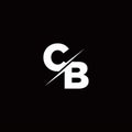 CB Logo Letter Monogram Slash with Modern logo designs template