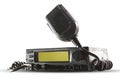 Cb radio transceiver station and loud speaker holding on air on Royalty Free Stock Photo