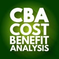 CBA - Cost-benefit Analysis acronym, business concept background Royalty Free Stock Photo