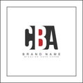 CBA Initials Logo - Vector Logo Template for Initial Letters C, B and A Royalty Free Stock Photo