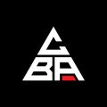 CBA triangle letter logo design with triangle shape. CBA triangle logo design monogram. CBA triangle vector logo template with red Royalty Free Stock Photo