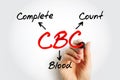 CBC - Complete Blood Count acronym, medical concept background Royalty Free Stock Photo