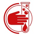 CBC Complete blood count flat icon