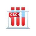 CBC - Complete blood count. Health care. Blood test. Vector stock illustration. Royalty Free Stock Photo