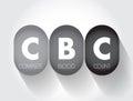 CBC Complete Blood Count - blood test used to evaluate your overall health and detect a wide range of disorders, acronym text Royalty Free Stock Photo