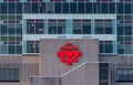 CBC Halifax television banner on the CBC building. Canadian Broadcasting Corporation Radio-Canada center.