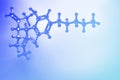 CBD cannabidiol structure in blue color