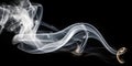 CBD Cannabis Smoke Mystique on Black Background