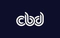CBD Creative Unique Modern Letter Logo Design Royalty Free Stock Photo