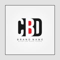 CBD Initial Letter Logo - Simple Monogram Logo Royalty Free Stock Photo