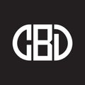 CBD letter logo design on black background. CBD creative initials letter logo concept. CBD letter design Royalty Free Stock Photo