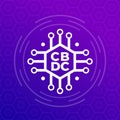 CBDC, central bank digital currency icon for web