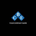CBE letter logo design on BLACK background. CBE creative initials letter logo concept. CBE letter design Royalty Free Stock Photo