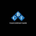 CBF letter logo design on BLACK background. CBF creative initials letter logo concept. CBF letter design