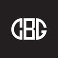 CBG letter logo design on black background. CBG creative initials letter logo concept. CBG letter design Royalty Free Stock Photo