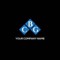 CBG letter logo design on BLACK background. CBG creative initials letter logo concept. CBG letter design Royalty Free Stock Photo