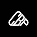 CBP letter logo creative design with vector graphic, CBP simple and modern logo in round triangle shape Royalty Free Stock Photo