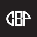 CBP letter logo design on black background. CBP creative initials letter logo concept. CBP letter design Royalty Free Stock Photo