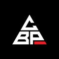 CBP triangle letter logo design with triangle shape. CBP triangle logo design monogram. CBP triangle vector logo template with red Royalty Free Stock Photo