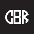 CBR letter logo design on black background. CBR creative initials letter logo concept. CBR letter design Royalty Free Stock Photo