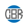 CBR letter logo design on white background. CBR creative initials circle logo concept. Royalty Free Stock Photo