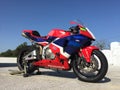 CBR600RR RED motorcycle Motorbike black RED WHITE Royalty Free Stock Photo