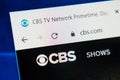 Cbs.com Web Site. Selective focus. Royalty Free Stock Photo