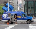 CBS News Van Royalty Free Stock Photo