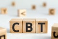 CBT - acronym from wooden blocks with letters