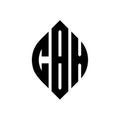 CBX circle letter logo design with circle and ellipse shape. CBX ellipse letters with typographic style. The three initials form a Royalty Free Stock Photo