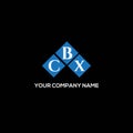 CBX letter logo design on BLACK background. CBX creative initials letter logo concept. CBX letter design Royalty Free Stock Photo