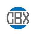 CBX letter logo design on white background. CBX creative initials circle logo concept. Royalty Free Stock Photo