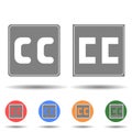 CC Creative Commons icon vector logo